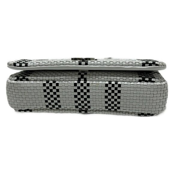 Auth BURBERRY LONDON ENGLAND Roller Bag - White Black Leather Shoulder Bag - Picture 5 of 11